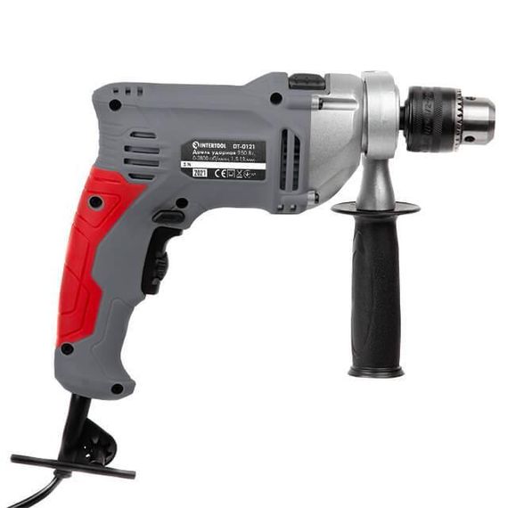 Дриль ударний 950Вт, 0-2800 об / хв, 1.5-13мм, реверс, металевий корпус редуктора INTERTOOL DT-0121 | Зображення 4