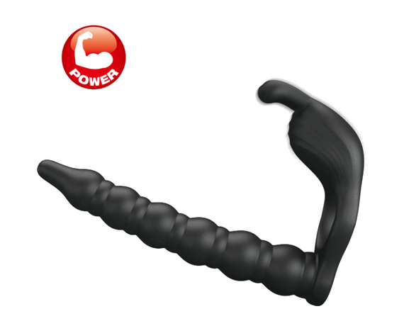 Эрекционное вибро кольцо, с насадкой для анального секса и функциеей памяти Pretty Love - Blackney Black sexst | Зображення 11