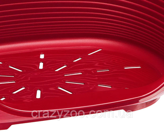 Пластиковый лежак для собак и котов Ferplast Siesta Deluxe 4 бордовый 61.5х45х21.5 см 70204929 | Зображення 3