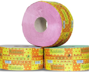 Туалетний папір одношаровий 90*190мм фарбований Велетень Кохавинка