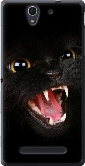 Чехол на Sony Xperia C3 D2502 Чёрная кошка "932u-171-17620"