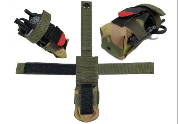 Підсумок під турнікет мультикам (MOLLE, CAT, підсумок на розгрузку, жилет, РПС) 15х5 см | Зображення 2