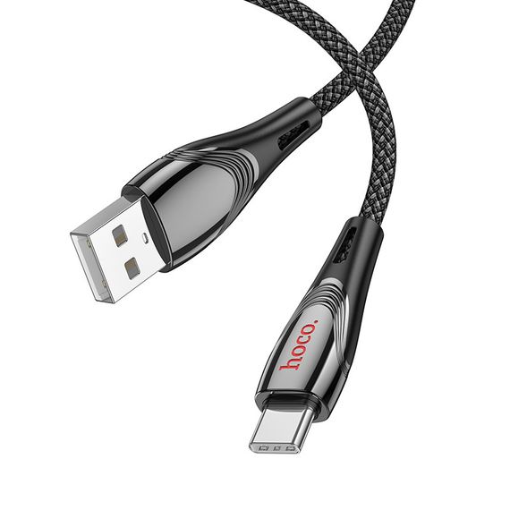 Дата кабель Hoco U133 Monte USB to Type-C (1.2m) Black | Зображення 2