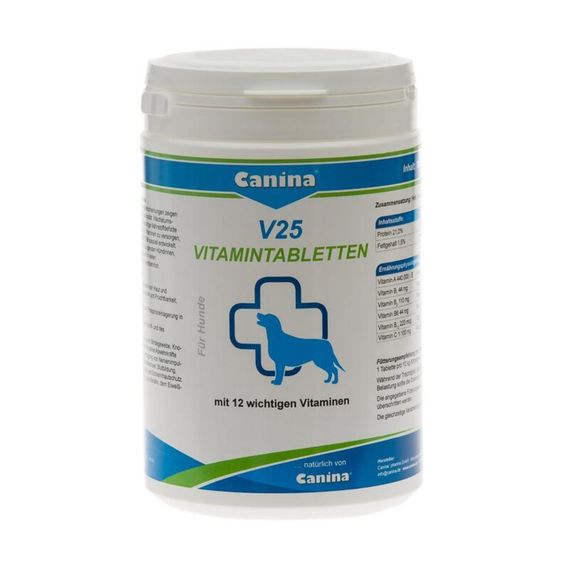 Вітаміни Canina V25 Vitamintabletten з мікроелементами та мінералами для щенят 210 табл