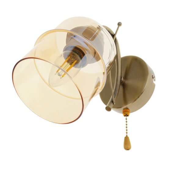 Бра со стеклянным плафоном LK-722W/1 E27 AB