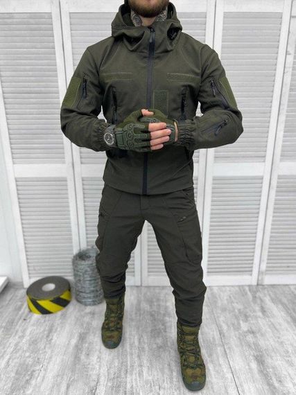 Осенний  костюм софтшел oliva  local  1-2 +