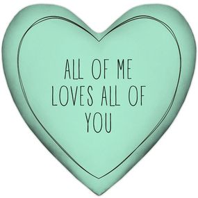 Подушка сердце All of me loves all of you 37x37 см (4PS_21L003)