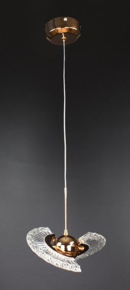 Люстра світлодіодна підвісна LED світильник для квартири на стелю лед 26618 Золото 25-120х18х18 см. | Зображення 1