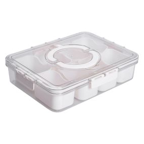 Контейнер для еды с 8 отсеками 31х24х7 см судок для еды пластиковый 2.5 л Белый HP-27-3