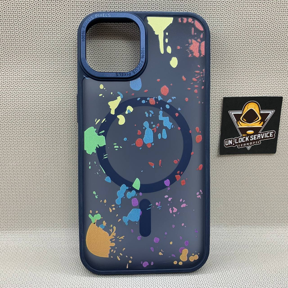 Чехол Wlons Unicorn противоударный PC+TPU для Iphone 14 MagSafe Матовый Синий