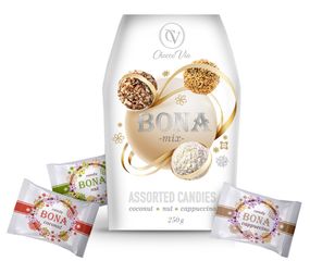 Набір цукерок BONA асорті Chocco Via 250г художня коробка (213901)