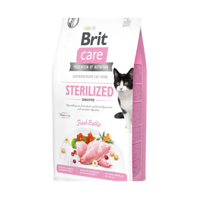Сухий корм Brit Care Cat Grain Sterilized Sensitive для дорослих стерилізованих кішок кролик 7 кг