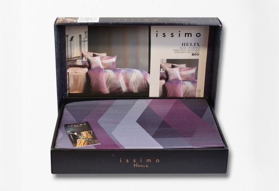 Комплект постільної білизни Issimo Digital Satin 200х220 см Helix Purple | Зображення 5