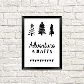 Постер в рамке Adventure awaits 21x30 см (A4)