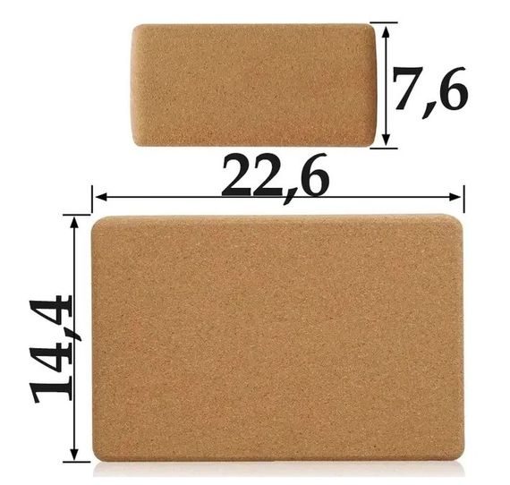 Блок для йоги PowerPlay PP_4006 з пробкового дерева Cork Yoga Block (PP_4006_Cork) | Зображення 1