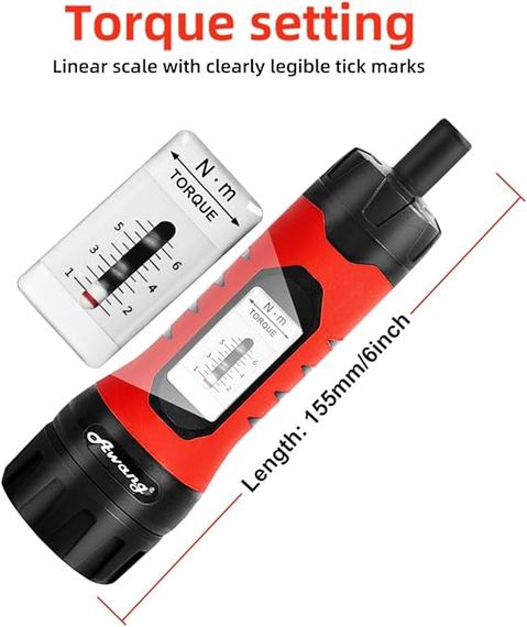 Набір викруток Awang 1/4” Drive Torque Wrench 1-6NM, 36 шт. Набір біт для динамометричної викрутки з шестигранною головкою 1/4”. | Зображення 2