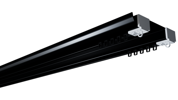 Алюмінієвий Карниз стельовий посилений дворядний, DS-2 чорний 475 див.