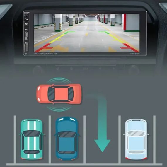 Универсальная магнитола в авто 6288-A 6.9'' Android-13 (4+64GB) With Carplay с пультом 1din | Зображення 4