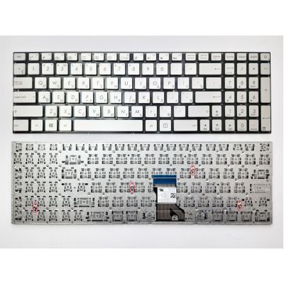 Клавиатура ноутбука ASUS UX501V серебр под подсв RU (A46154)