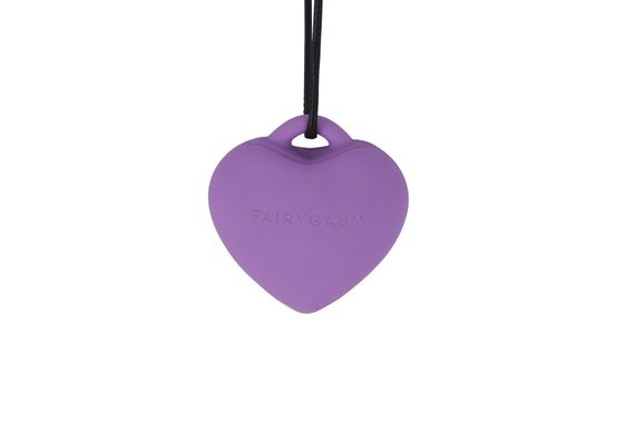 Мини-вибратор «Сердечко» FairyGasm PleasureStone violet, 9 режимов, на шнурке | Зображення 3
