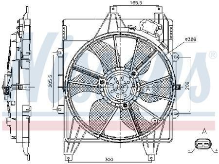 Вентилятор радіатора Renault Clio 2 1998-, Renault Megane 1995-, Renault Kangoo 1997-, Scenic 1999- | Зображення 1