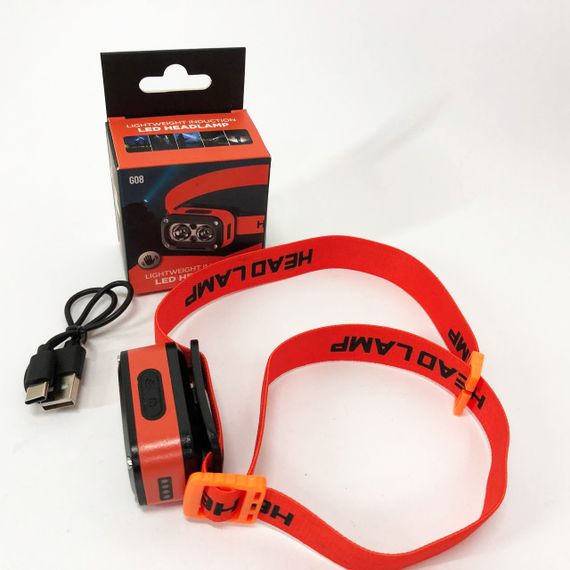 Ліхтар налобний G08-2XPG(white+yellow)+LED(red), Налобний ліхтар для автолюбителів, Led ліхтар налобний | Зображення 9