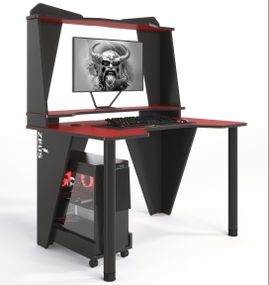 Стол геймерский ZEUS IVAR-3 красныйчерный