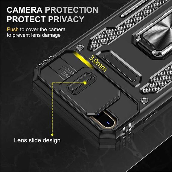 Ударостійкий чохол Camshield Army Ring для Apple iPhone 7 plus / 8 plus (5.5") Чорний / Black | Зображення 4