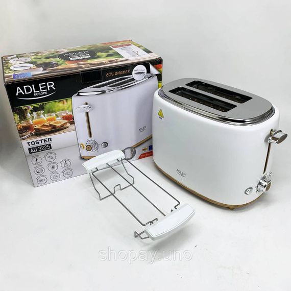 Тостер з решіткою для булочок Adler AD 3225, 6 рівнів обсмажування 950Вт | Зображення 6