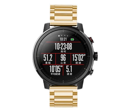 Металевий ремінець Primo для годинника Xiaomi Huami Amazfit SportWatch 2 / Amazfit Stratos - Gold | Зображення 2