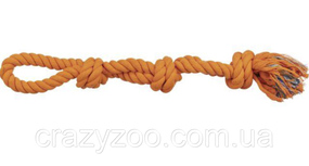 Іграшка для собак Trixie DentaFun Playing Rope канат з 3 вузлами помаранчевий 60 см TX-3275