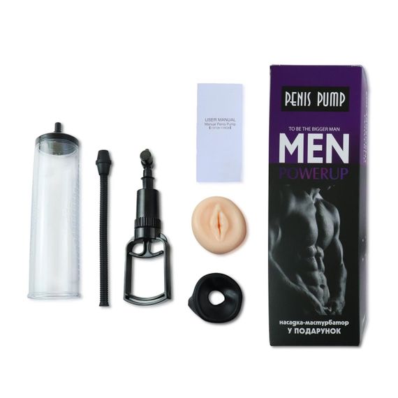 Вакуумна помпа з ручним насосом Men Powerup Black sexstyle | Зображення 2