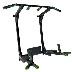 Тренажер турник с подъемными брусьями Iron Pro 4 в 1 NE-TR-5B, с мягкими ручками, черный