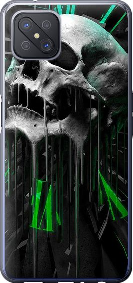 Чехол на Oppo Reno 4 Z Череп-часы "4100u-2278-17620"