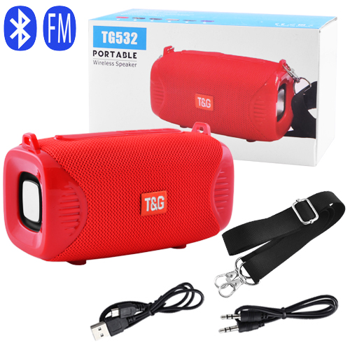 Портативная колонка TG532, Bluetooth, радио, Power Bank, speakerphone, красный | Зображення 5