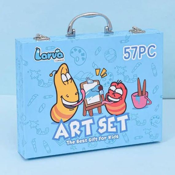 Набор карандашей для рисования детский 57 шт Art Set Синий