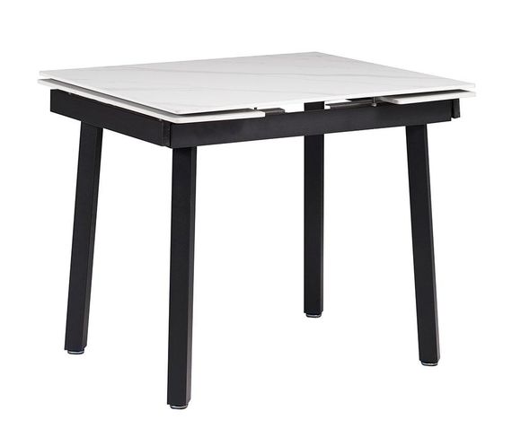 Прямоугольный стол Ashwood DT-2402, столешница керамика белая матовая matt silver white 12 мм, размер 90-140х75 см | Зображення 2