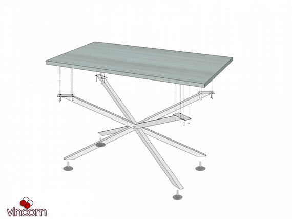 Стол обеденный Metall-Design Икс 7501600800 | Зображення 2