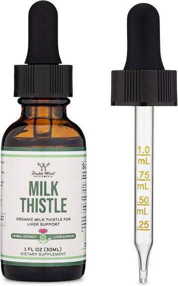 Екстракт розторопші Double Wood Supplements Milk Thistle Organic Seed (108 mg in 1 ml) 30 ml | Зображення 2