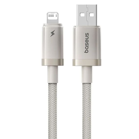 Дата кабель Baseus Titanium Alloy Fast Charging USB to Lightning 2.4A (1m) (P10378102) Galaxy Titanium Gold