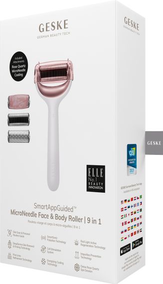 Ролер для голкової мезотерапії обличчя та тіла GESKE MicroNeedle Face&Body Roller 9в1 starlight | Зображення 7