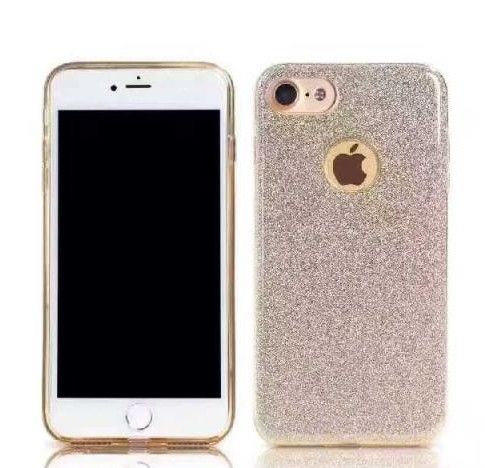 Силиконовый чехол Glitter для iPhone 7 золото Remax 700202