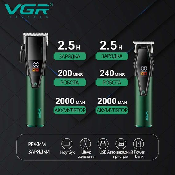 Машинка для стрижки бездротова VGR V-677 (43446-V-677_1386) | Зображення 6