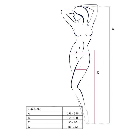 Еротичні колготки-бодістокінг Passion ECO S003 white, з доступом, імітація підв’язок | Зображення 6