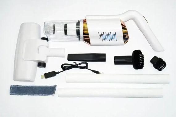 ОЧЕНКА! Акумуляторний пилосос без мішка Vacuum Cleaner 2000 mAh 120 Вт (Плохе паковання 3115) | Зображення 4