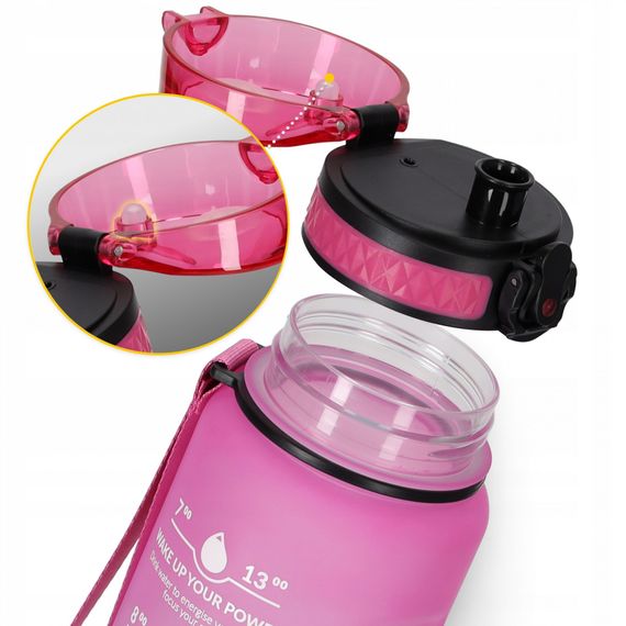 Пляшка для води спортивна 4FIZJO 1000 мл 4FJ0630 Pink/Sky Blue (P-5905973400770) | Зображення 7