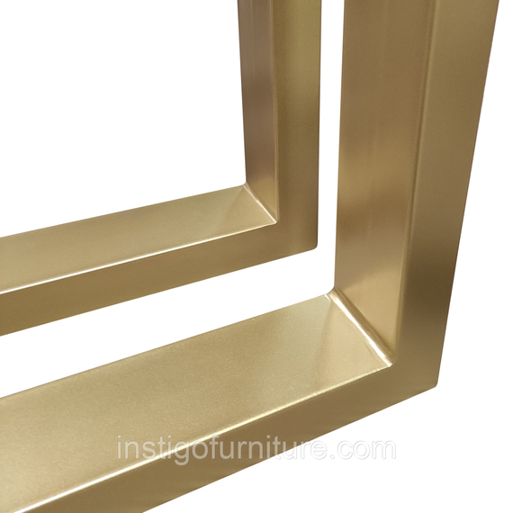 Комплект опор для столу з металу 700×100mm, H=730mm (профільна труба: 80x40mm) Золото | Зображення 2