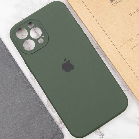 Чохол Silicone Case Full Camera Protective (AA) для Apple iPhone 12 Pro Max (6.7") Зелений / Cyprus Green | Зображення 4
