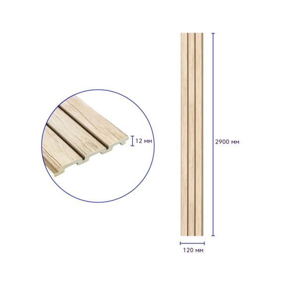 Декоративна PS рейка 2900*120*12мм (D) SW-00001741 | Зображення 2