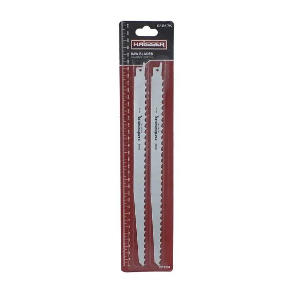 Шабельні полотна S 1617 K н-р 2шт (HS118024) HAISSER для шабельної пили, грубе дерево без цвяхів, дерево. До 250 мм
